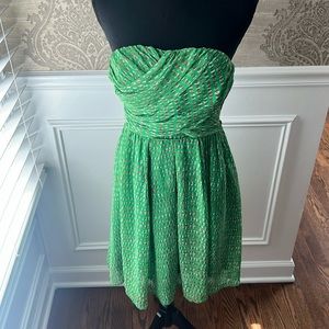 Broadway & Broome Green Strapless Dress - size 4